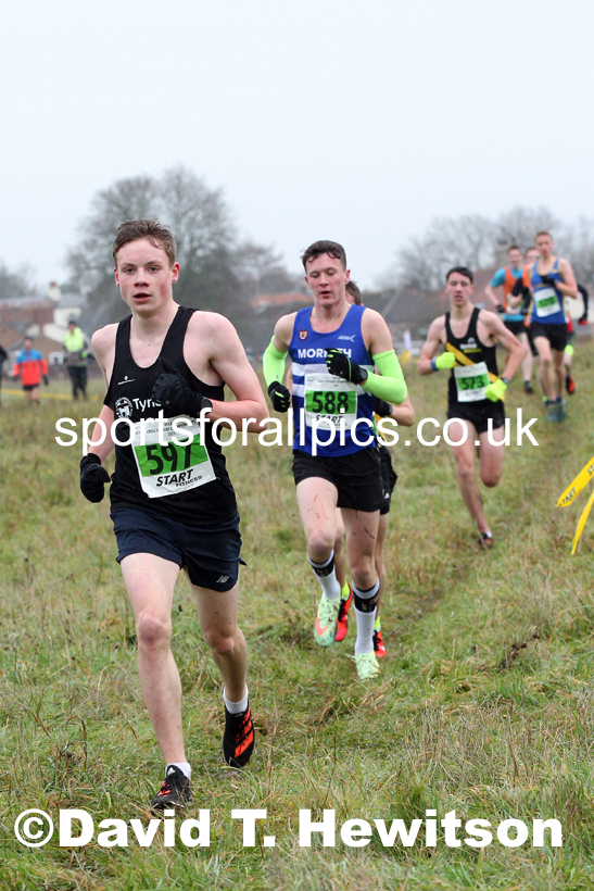 Mens under-20s, 2021 North Eastern Cross Country Championships, Sedgefield. Photo: David T. Hewitson/Sports for All Pics